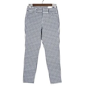 Old Navy Pixie Pants Womens 2 High Rise Skinny Plaid‎ Gingham Work Business